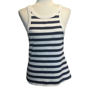 MOTHER “The Chin Ups Tank” Striped Ribbed Racerback – Size L